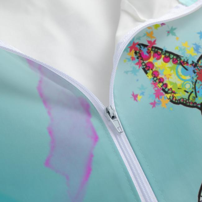 Preview: Leichte Regenjacke Kalli – Popart Hundemotiv, 100 % Polyester, Unisex, Bullterrier, Bulli, SOKA, Familienhund, Listenhund, Mix, Mischling